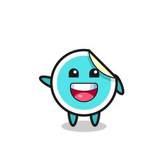 happy sticker cute mascot character