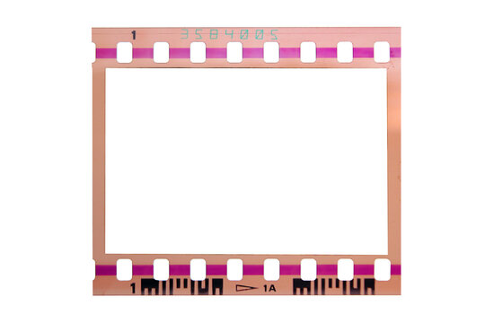 35mm negative filmstrip frame isolated on a white background