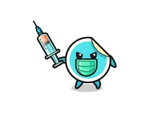 illustration of the sticker to fight the virus