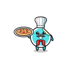 sticker character as Italian chef mascot
