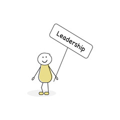 Jolly stickman - leadership