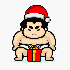 Cute Christmas mascot design illustration