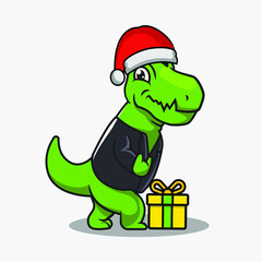 Cute Christmas mascot design illustration