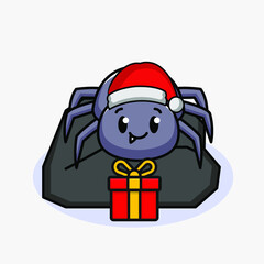 Cute Christmas mascot design illustration
