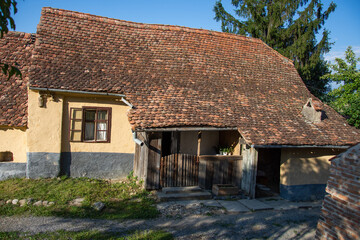 Fototapeta na wymiar old house in Crit, Brașov, Romania 2019