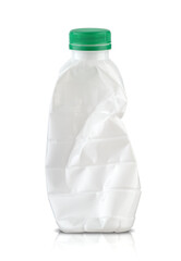 a small plastic yogurt bottle