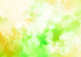 Obraz na płótnie Canvas 緑色の幻想的なキラキラ水彩テクスチャ背景 