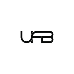 ufb initial letter monogram logo design