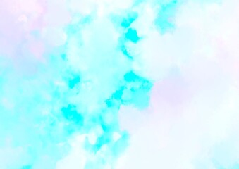 幻想的な水彩の水色テクスチャ背景
