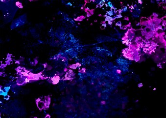 Fototapeta na wymiar ピンク色と紫色の水彩テクスチャ背景 