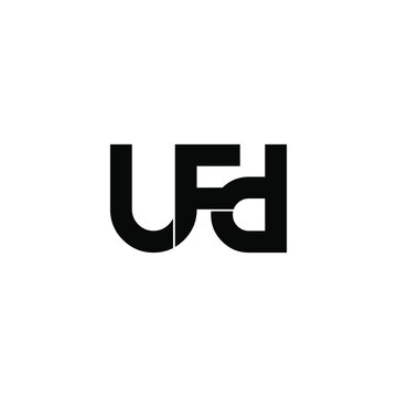 ufd initial letter monogram logo design