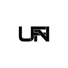 ufn initial letter monogram logo design