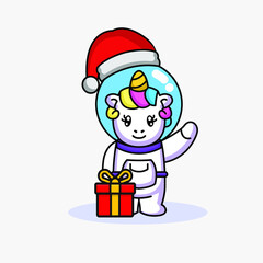 Cute Christmas mascot design illustration