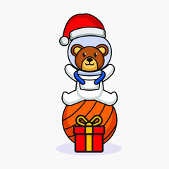 Cute Christmas mascot design illustration