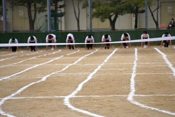 運動会のリレー