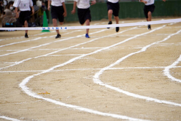 運動会のリレー