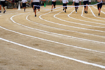 運動会のリレー