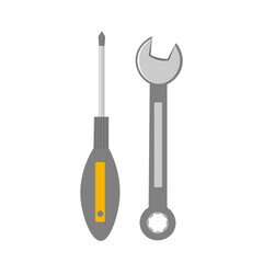 service icon. repair icon. screwdriver and wrench isolated illustration on white background. screwdriver and wrench tool clipart.