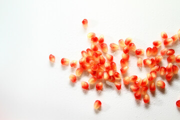 Close up of fresh pomegranate fruit seed