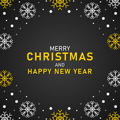 Christmas and new year background with snowflakes