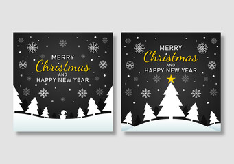 Christmas and new year background with snowflakes