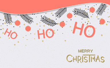 Christmas and New Year flat design style vector illustration