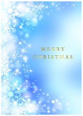 クリスマス_ブルー背景