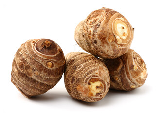 Taro on a white background