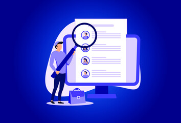 Virtual job fair illustration exclusive design inspiration 