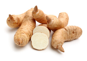  Fresh Gastrodia elata blume on white background