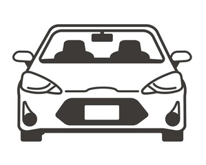 車のピクトグラムのベクターイラスト素材／車／旅行／素材／アイコン