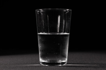 a glass of cold water