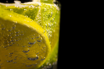 a glass of cold lemonade