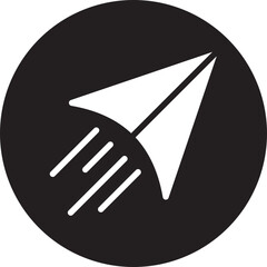 paper plane glyph icon