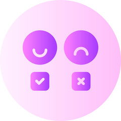 satisfaction gradient icon