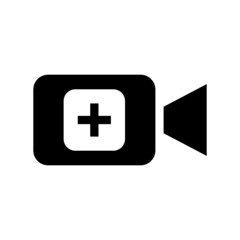  add video Icon on white background