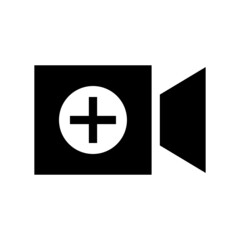  add video Icon on white background