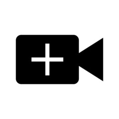  add video Icon on white background