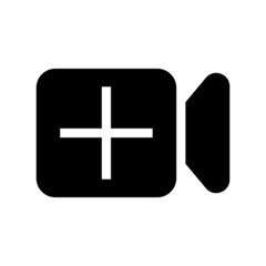  add video Icon on white background