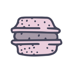macaroons color vector doodle simple icon design