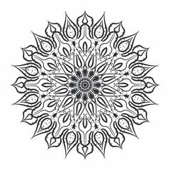 Circular pattern mandala art decoration elements