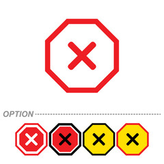 Traffic sign stop. flat illustration of Not Allowed vector icon. with color choices and variations. icon for web, mobile and other. vector