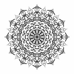 Circular pattern mandala art decoration elements