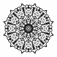 Circular pattern mandala art decoration elements