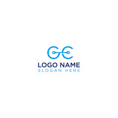 G and C connect logo design for consulting logo design easy to edit vector file