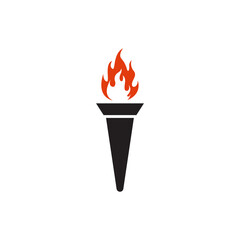 torch icon design template vector