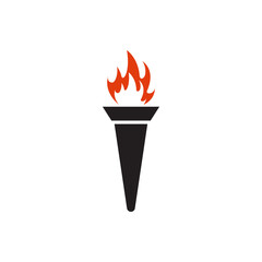 torch icon design template vector