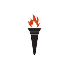 torch icon design template vector