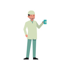 muslim cartoon character vector illustration design eps.10