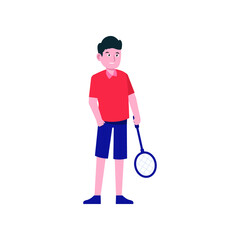 tennis player sport man character vector illustration design eps.10